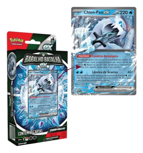Deck De Batalha Baralho Cartas Pokemon Chien-pao Ex Copag - Image 4